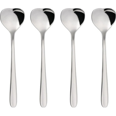 BIG LOVE Alessi 14 cm 4 ks stříbrné