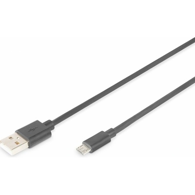 Digitus AK-300110-018-S USB 2.0, USB A samec na USB micro B samec, 2x stíněný, Měď, 1,8m