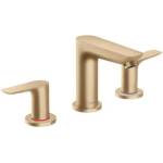 Hansgrohe Talis E - Смесител за умивалник със сифон, монтаж с 3 отвора, матиран бронз 71733140 (71733140)