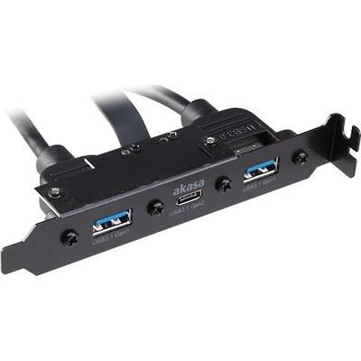 AKASA - USB 3.1 gen 2 typ C a 2xTyp A 3.0 záslepka - AK-CBUB52-50BK