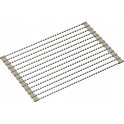 Quadron Flexibilní odkapávač na dřez, ocelový, rolovací 38x25cm, béžový