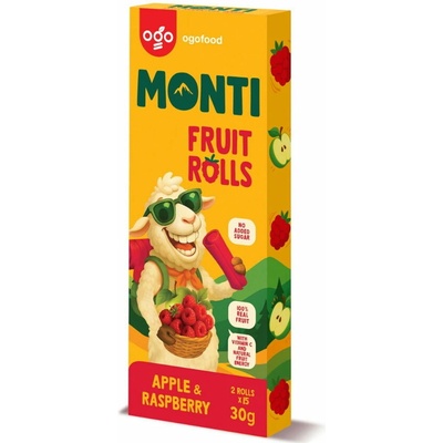 Svět plodů Monti ovocná trubička jablko & malina 24 x 30 g