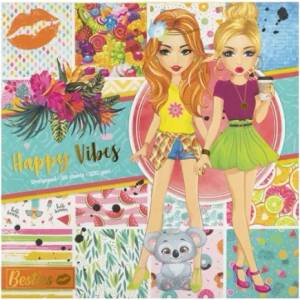 Grafix Блок дизайнерска хартия Happy Vibes, 20 листа (140006 x 1)