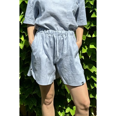 VFstyle dámske ľanové kraťasy Cora modré