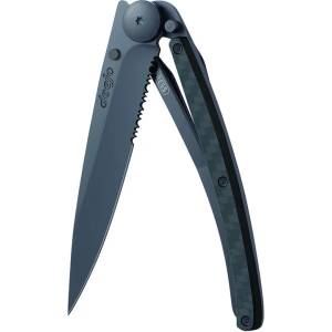 DEEJO 1gc500 serration black / Ултралек джобен нож с карбонова дръжка (1gc500)