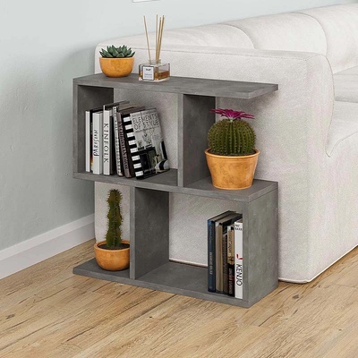 TopMebel Помощна маса Homemania TopMebel от меламин в ретро сив цвят 60x20x60cm