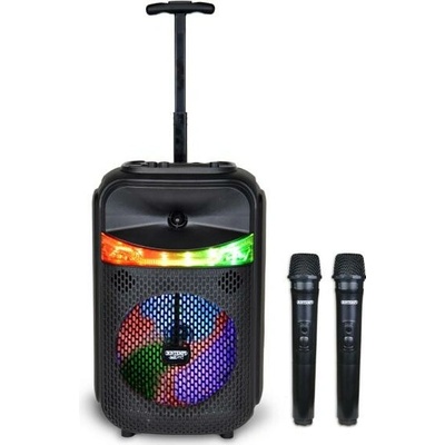 Bontempi karaoke set Bezdrátový reproduktor na kolečkách s 2 bezdrátovými mikrofony RGB