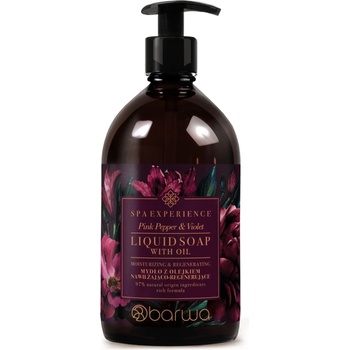 Barwa Хидратиращ и регенериращ течен сапун с натурални масла BARWA SPA Experience Liquid soap PINK PEPPER & VIOLET (BCSE336733)