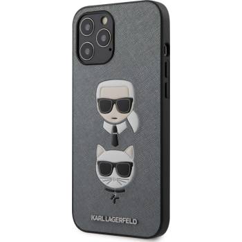 Image 1 of KARL LAGERFELD Гръб Karl Lagerfeld Saffiano K and C Heads Case за iPhone 12 Pro Max 6.7 - Сребрист