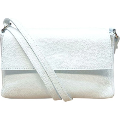 Vera Pelle kožená dámská crossbody s klopou 1533 D01 bila