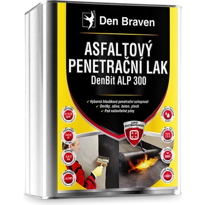 Den Braven Den Braven - Asfaltový penetračný lak DenBit ALP 300, plechovka, 9 kg, čierna