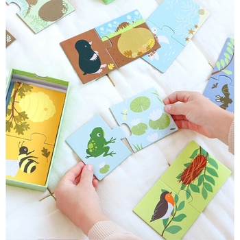 A little lovely company : Пъзел - игра " Животните и техните домове (PGMPAH10)