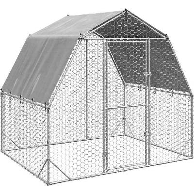 vidaXL Výběh pro slepice se střechou 2,5 × 2 × 2,25 m pozinkovaná ocel 9799.4104030