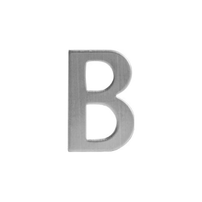 SO - BB - B991 - DOMOVÉ PÍSMENO "B" - 43 mm nalepovacie NEM - nerez matná | MP-KOVANIA.sk
