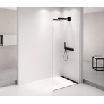 POLYSAN Architex - Душ стена Walk-In, 76x210 см, матово черно/прозрачно стъкло AXB80CL (AXB80CL)