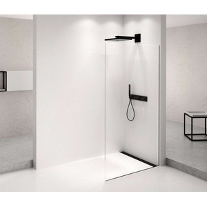 POLYSAN Architex - Душ стена Walk-In, 76x210 см, матово черно/прозрачно стъкло AXB80CL (AXB80CL)