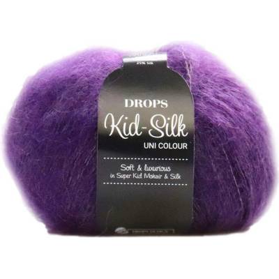 Drops Kid-Silk 16 tmavá fialová