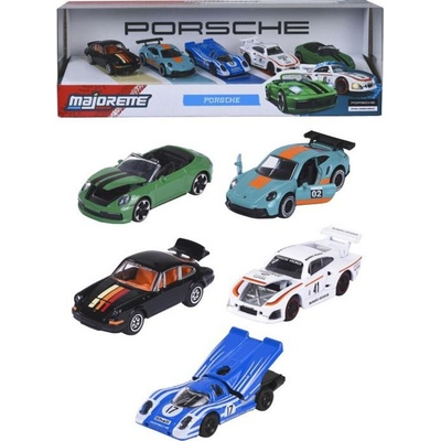 Majorette Метални колички Majorette - Porsche, 5 броя, мащаб 1: 64 (8502105002)