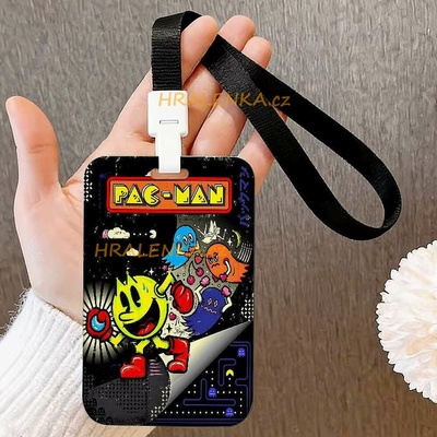 Šňůrka na krk 26186 s cedulkou na ID karty Pac-Man