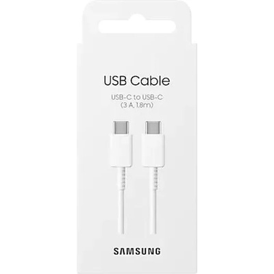 Samsung Оригинален USB-C към USB-C Кабел SAMSUNG 1.8m 3A EP-DX310JWE, Бял (EP-DX310JWEGWW)