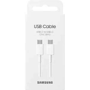 Samsung Оригинален USB-C към USB-C Кабел Samsung 1.8m 3A EP-DX310JWE, Бял (EP-DX310JWEGWW)