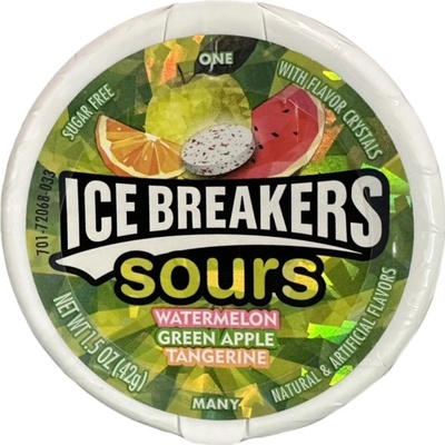 Ice Breakers Sours Watermelon Green Apple Tangerine 42 g