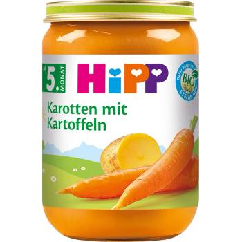 Hipp БИО пюре Нежни моркови с картофи 5м+ 190г