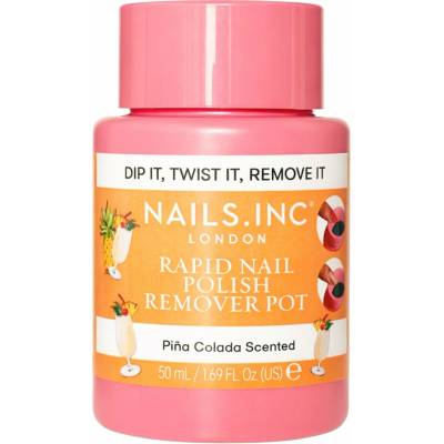 Nails Inc. Rapid Nail Polish Remover Pot Pina Colada Scented odlakovač na nehty 50 ml