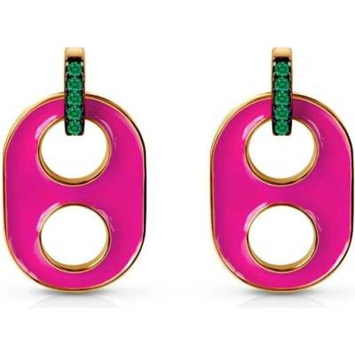 SAVICKI Náušnice Prismé: pozlátené striebro B-K-K0500-00677-925-Z