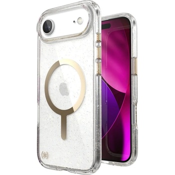 Speck Калъф Speck - Presidio Lux Glitter, iPhone Air, MagSafe, Gold Glitter (150969-9221)