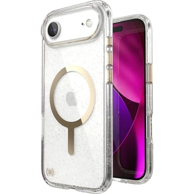 Speck Калъф Speck - Presidio Lux Glitter, iPhone Air, MagSafe, Gold Glitter (150969-9221)