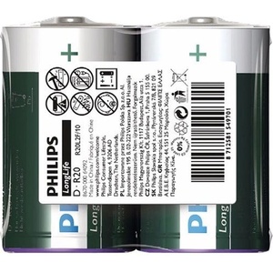 Philips battery longlife D 2TK/PK (R20L2F/10)
