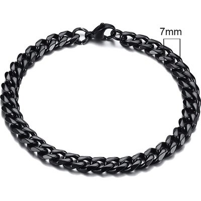 Daniel Dawson Ocelový náramek Daniel Black řetízek chirurgická ocel NR2059-BR-755B/21 Černá