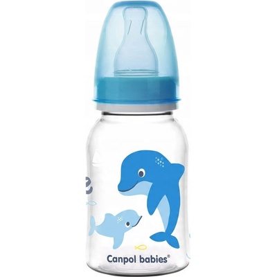 Canpol babies lahvička s potiskem Love&Sea tyrkysová 120 ml