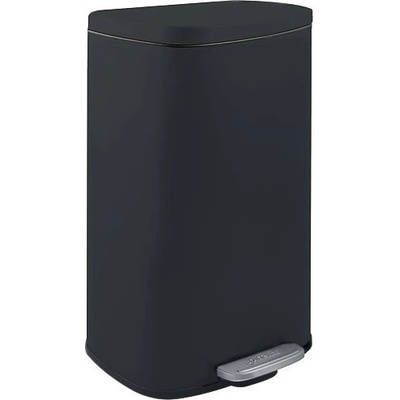 Spirella pedálový odpadkový koš AKIRA, matná černá ocel, soft-close, 50 L 10_21573