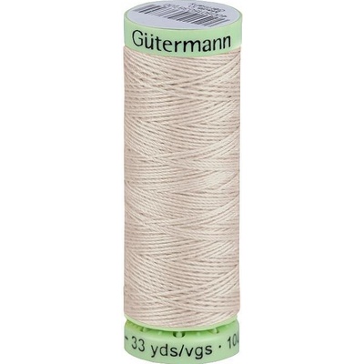 Polyesterové nitě Gütermann Jeans návin 30 m, střední, 299 šedokrémová