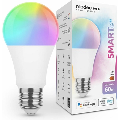 Modee LED Smart Tuya WiFi Globe žiarovka A60 9,4W E27 806 lm, farebná RGB MSL-G9,4WE27RGB