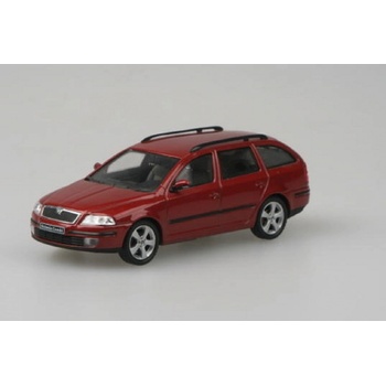 Abrex Škoda Octavia II Combi 2004 Červená Flamenco Metalíza 1:43