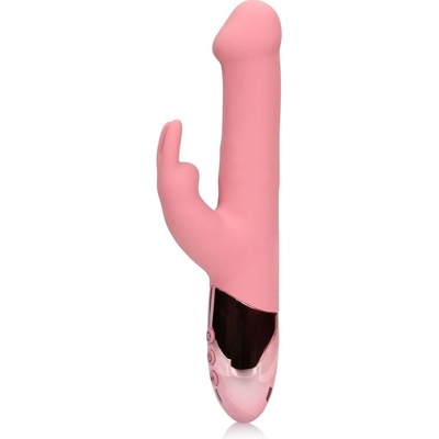 Shots Loveline Rotating Beads Rabbit Vibrator Pink Arabesque rotačný silikónový vibrátor na klitoris a bod G 21,7 x 3,6 cm