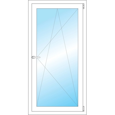 OKNA HNED Plastové okno 67x132 cm (670x1320 mm) bílé otevíravé a sklopné pravé