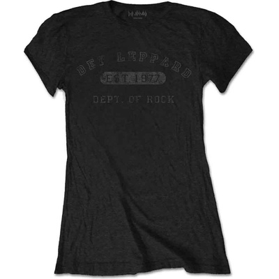 Def Leppard Collegiate Logo Black M Дамски Риза (DEFLTS01LB02)