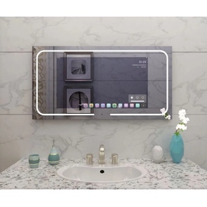 Inter Ceramic Огледало с RGB осветление Inter Ceramic Smart, WiFi и Bluetooth, правоъгълно, 106.8x56 см, гланциран хром (1903 SMART)