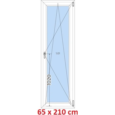 Soft Plastové okno 65x210 cm, otevíravé a sklopné, Antracit struktura/Antracit struktura