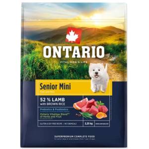 ONTARIO Храна Ontario Senior Mini Lamb & Brown Rice 2, 25kg (214-13111)