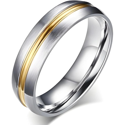 HARAHU Мъжки Пръстен VO-4839 - Сребро / Злато / 55mm KP4839 (VO-4839)