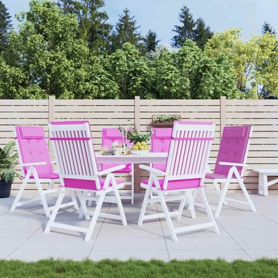 vidaXL Възглавници за стол с висока облегалка 6 бр розови Оксфорд плат (361936)