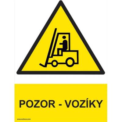 Walteco Pozor - vozíky 210x297mm, formát A4, plastová tabulka Množství: 1 ks , 20039