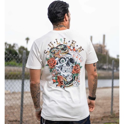 SULLEN Мъжка тениска sullen - premium - deal me in - antique white - scm7189_aw