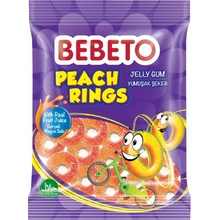 BEBETO Peach rings želé bonbony 80 g