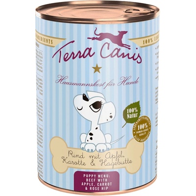 Terra Canis Puppy Hovězí s jablkem mrkví a šípkem 400 g